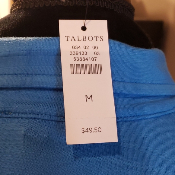 T for talbots blue sleeveless collared polo NWT 💙 - Picture 4 of 6